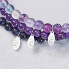FuAttract Creativity Clarity & Innovation Aquarius Zodiac Three Layer Crystal Beaded Bracelet - image 4