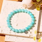 FuAttract Calm Balance & Prosperity Amazonite Fu Symbol Charm Crystal Bracelet - image 2