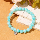 FuAttract Calm Balance & Prosperity Amazonite Fu Symbol Charm Crystal Bracelet - image 3