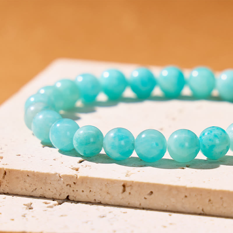FuAttract Calm Balance & Prosperity Amazonite Fu Symbol Charm Crystal Bracelet - image 6
