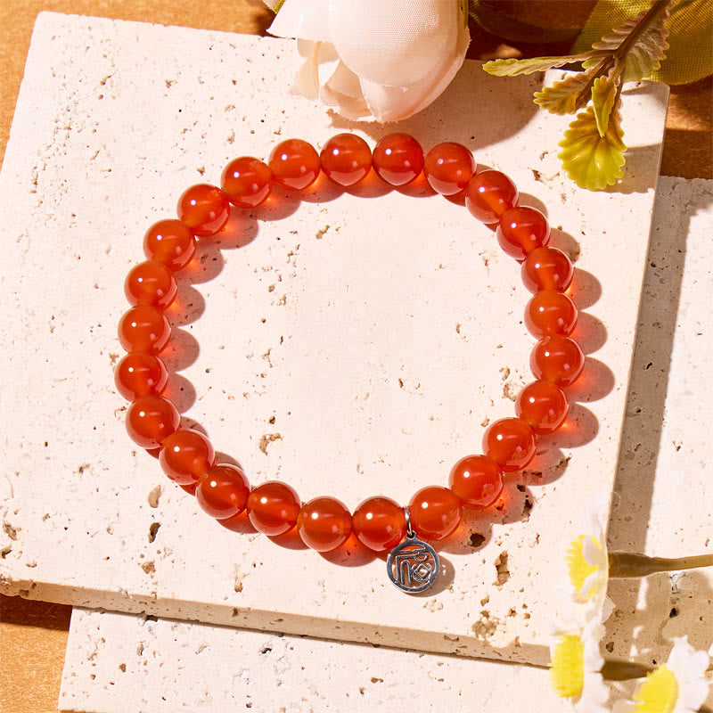 FuAttract Passion Protection & Prosperity Red Agate Fu Charm Crystal Bracelet - image 2