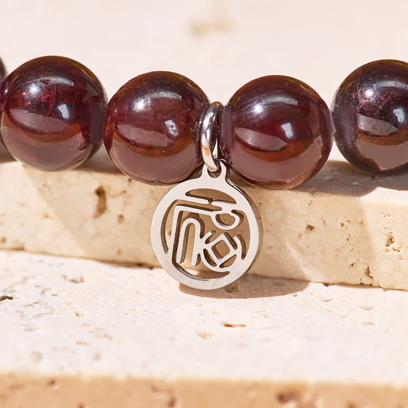 FuAttract Passion Vitality & Prosperity Garnet Bracelet With Fu - image 5