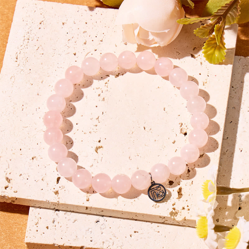 FuAttract Love Harmony & Emotional Healing Rose Quartz Fu Charm Bracelet - image 2