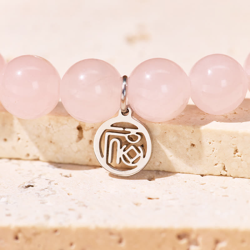 FuAttract Love Harmony & Emotional Healing Rose Quartz Fu Charm Bracelet - image 5