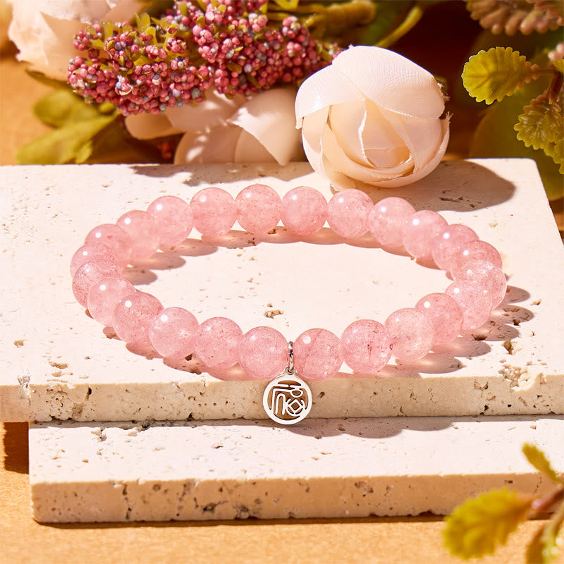 FuAttract Love Romance & Emotional Healing Strawberry Quartz Fu Pendant  Bracelet - image 1
