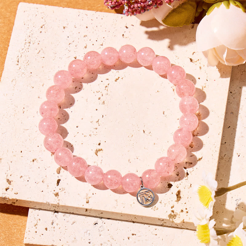 FuAttract Love Romance & Emotional Healing Strawberry Quartz Fu Pendant  Bracelet - image 2