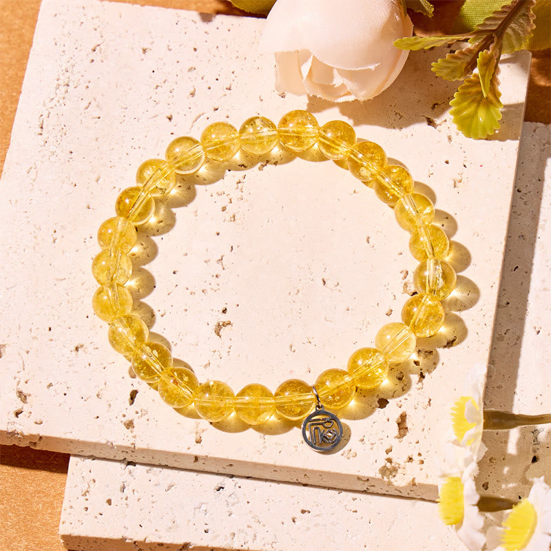 FuAttract Wealth Luck & Prosperity Citrine Fu Pendant Crystal Bracelet - image 2