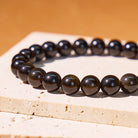 FuAttract Protection Wealth & Prosperity Golden Obsidian Bead Fu Symbol Charm Bracelet - image 5