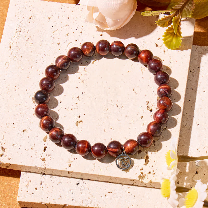 FuAttract Motivation Courage & Good Fortune Red Tiger's Eye Fu Charm Bracelet - image 2