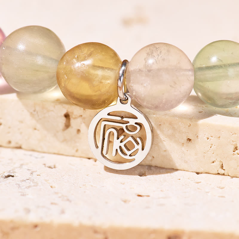 FuAttract Balance Clarity & Positive Energy Rainbow Fluorite Fu Charm Bracelet - image 5