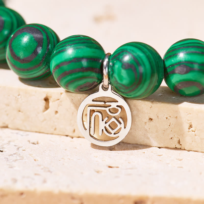 FuAttract Transformation Protection & Prosperity Malachite Fu Charm Bracelet - image 5
