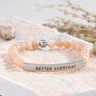 FuAttract Growth & Confidence Stainless Steel Tube Engraved Better Everyday Bracelet - Sunstone - Silver - image 31