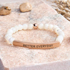 FuAttract Growth & Confidence Stainless Steel Tube Engraved Better Everyday Bracelet - Moonstone - Rose Gold - image 38