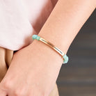 FuAttract Always My Grandmother Forever My Friend Amazonite Tube Engraved Bracelet - image 2