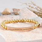 FuAttract Always My Grandmother Forever My Friend Amazonite Tube Engraved Bracelet - Stainless Steel - Rose Gold - image 18