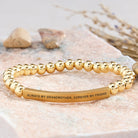 FuAttract Always My Grandmother Forever My Friend Amazonite Tube Engraved Bracelet - Stainless Steel - Gold - image 19
