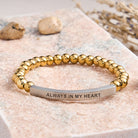FuAttract Love & Healing Strawberry Quartz Tube Engraved Always In My Heart Bracelet - Stainless Steel - Silver - image 23