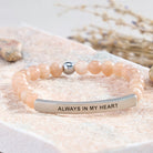 FuAttract Love & Healing Strawberry Quartz Tube Engraved Always In My Heart Bracelet - Sunstone - Silver - image 31
