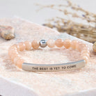 FuAttract The Best Is Yet To Come Sunstone Tube Engraved Hope Bracelet - Sunstone - Silver - image 3