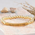 FuAttract The Best Is Yet To Come Sunstone Tube Engraved Hope Bracelet - Stainless Steel - Gold - image 22