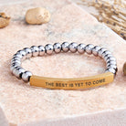 FuAttract The Best Is Yet To Come Sunstone Tube Engraved Hope Bracelet - Hematite - Gold - image 34
