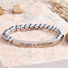 FuAttract The Best Is Yet To Come Sunstone Tube Engraved Hope Bracelet - Hematite - Silver - image 35
