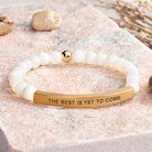 FuAttract The Best Is Yet To Come Sunstone Tube Engraved Hope Bracelet - Moonstone - Gold - image 38
