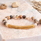 FuAttract Always My Mother Forever My Friend Amethyst Tube Engraved  Bracelet - Bamboo Leaf Agate - Gold - image 18