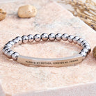 FuAttract Always My Mother Forever My Friend Amethyst Tube Engraved  Bracelet - Hematite - Silver - image 36