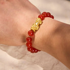 FuAttract Wealth Luck & Protection Natural Red Agate Pixiu Crystal Beaded Bracelet - image 3