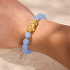 FuAttract Calm Energy Protection & Prosperity Light Sea Blue Agate Pixiu Fortune Crystal Bracelet - image 3