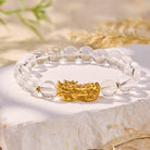 FuAttract Clarity Protection & Prosperity Clear Quartz Pixiu Wealth Bracelet - 10mm - image 0