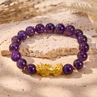 FuAttract Intuition Balance & Prosperity Amethyst Wealth Guardian Bracelet With Pixiu - image 1