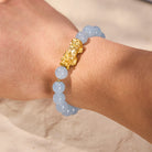 FuAttract Harmony Protection & Prosperity Blue Jadeite Pixiu Wealth Crystal Bracelet - image 3