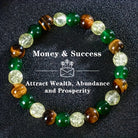 FuAttract Wealth Luck & Confidence Natural Tiger Eye Green Agate Crackle Beaded Bracelet - image 7