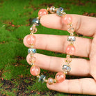 FuAttract Love Luck & Harmony Natural Strawberry Quartz Colorblock Charm Bracelet - image 4