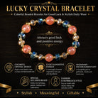 FuAttract Love Luck & Harmony Natural Strawberry Quartz Colorblock Charm Bracelet - image 6