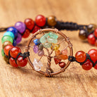 FuAttract Growth Balance & Connection Rainbow Crystal Bead Tree of Life Bracelet - image 3