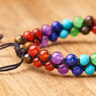 FuAttract Growth Balance & Connection Rainbow Crystal Bead Tree of Life Bracelet - image 4