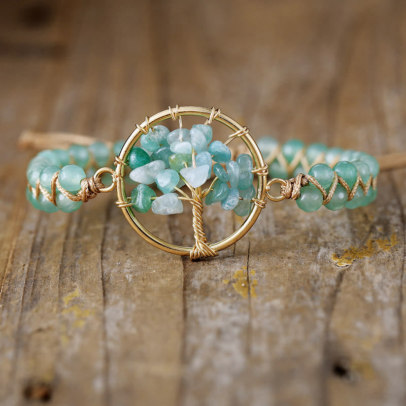 FuAttract Growth Balance & Connection Rainbow Crystal Bead Tree of Life Bracelet - Green Aventurine 2 - image 13