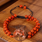 FuAttract Growth Balance & Connection Rainbow Crystal Bead Tree of Life Bracelet - Red Agate - image 13