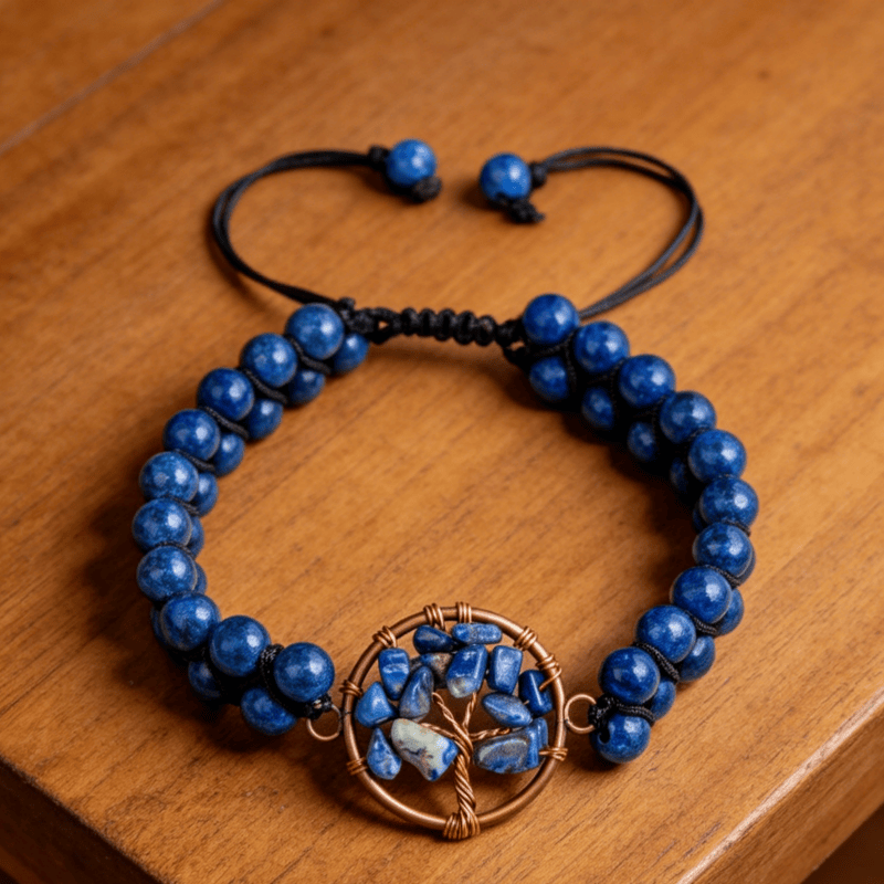 FuAttract Growth Balance & Connection Rainbow Crystal Bead Tree of Life Bracelet - Lapis Lazuli - image 17