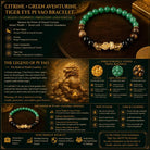 FuAttract Wealth Luck & Good Fortune Citrine Green Aventurine Tiger Eye Pixiu Feng Shui Bracelet - image 8
