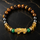FuAttract Fortune Prosperity & Positive Energy Pixiu Tiger Eye Hematite Bracelet - image 1