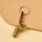 FuAttract Protection Prosperity & Blessing Brass Heart Sutra Five Emperor Coins Keychain - Heart Sutra Tube - image 0