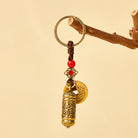 FuAttract Protection Prosperity & Blessing Brass Heart Sutra Five Emperor Coins Keychain - image 2