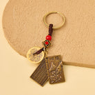 FuAttract Protection Prosperity & Blessing Brass Heart Sutra Five Emperor Coins Keychain - Flip-Page Heart Sutra Book - image 9