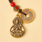 FuAttract Protection Prosperity & Blessing Brass Heart Sutra Five Emperor Coins Keychain - image 13