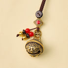 FuAttract Wealth Protection & Good Fortune Brass Suanni Bell Five Emperor Coins Car Keychain - image 4
