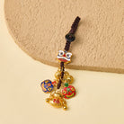 FuAttract Wealth Luck & Prosperity God of Wealth Taotie Beast Woven Rope Keychain - Lion Dance - image 0